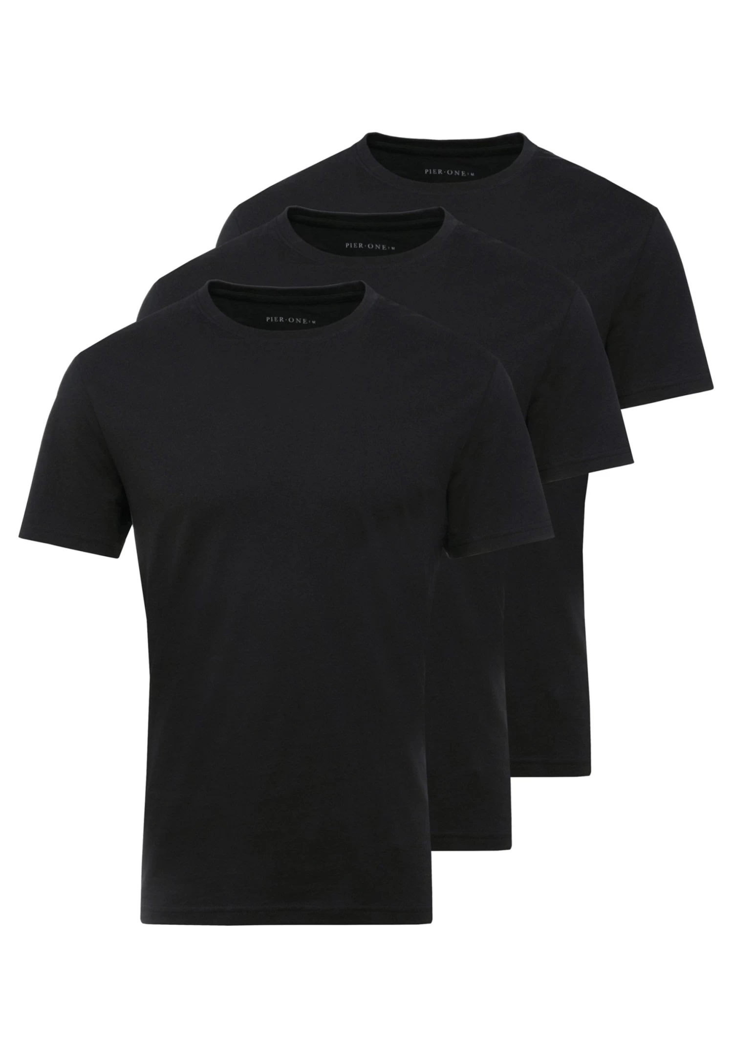 Pier One 3 Pack - Camiseta Básica - Black - Imagen 4