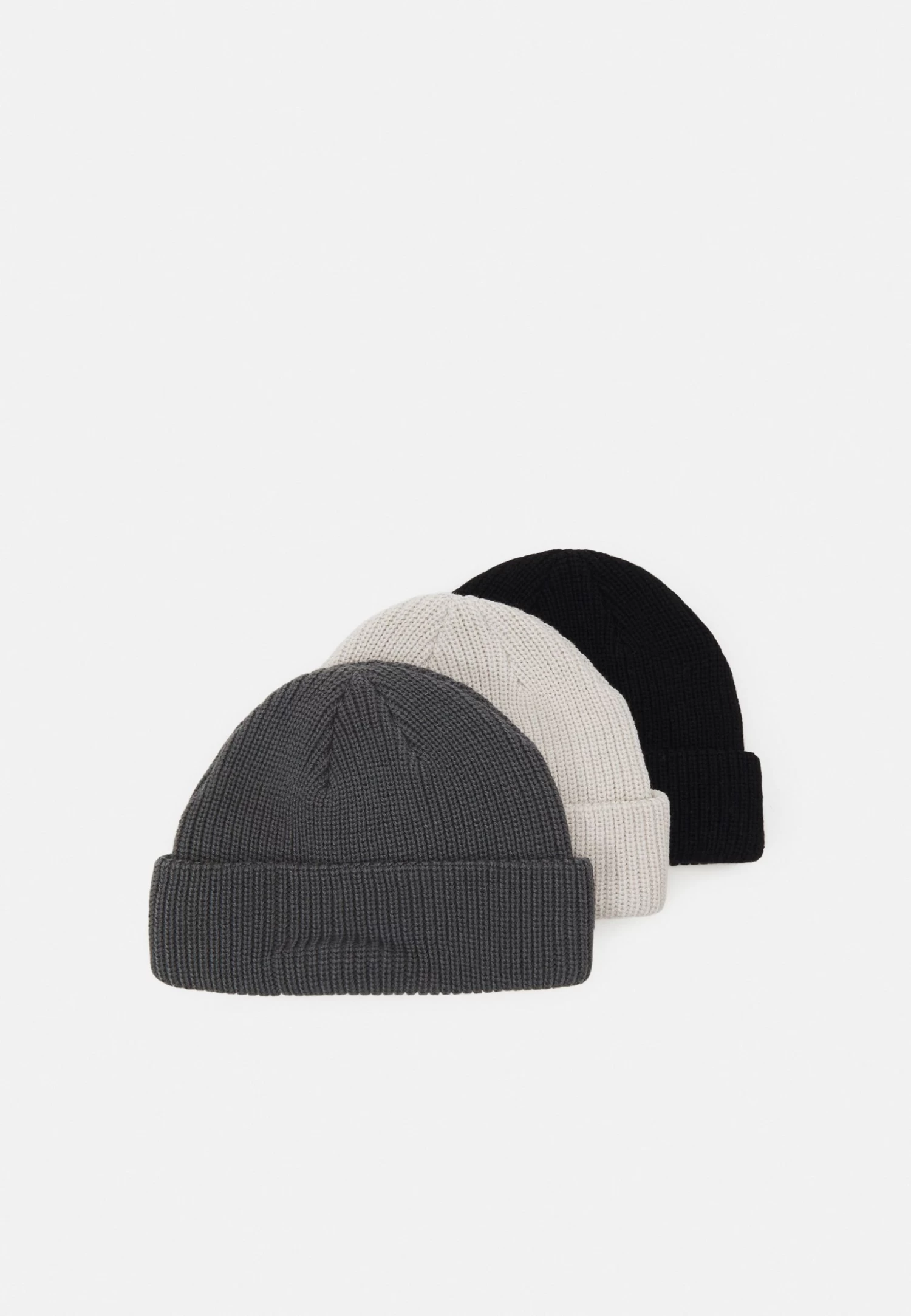 Pier One Unisex 3 Pack - Gorro - Black/Dark Grey/Off-White/ - Imagen 2