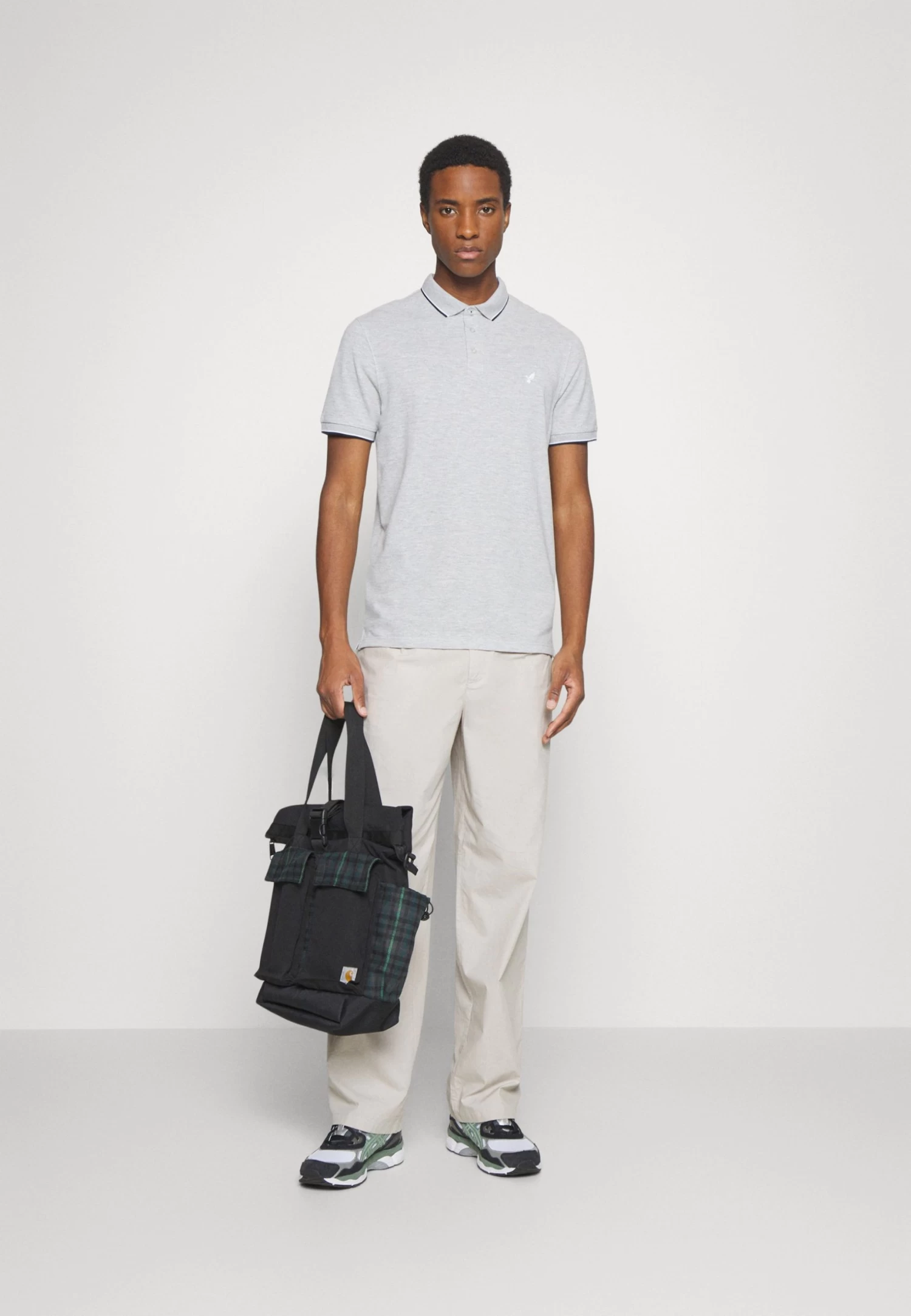 Pier One 2 Pack - Polo - Light Grey/Dark Blue