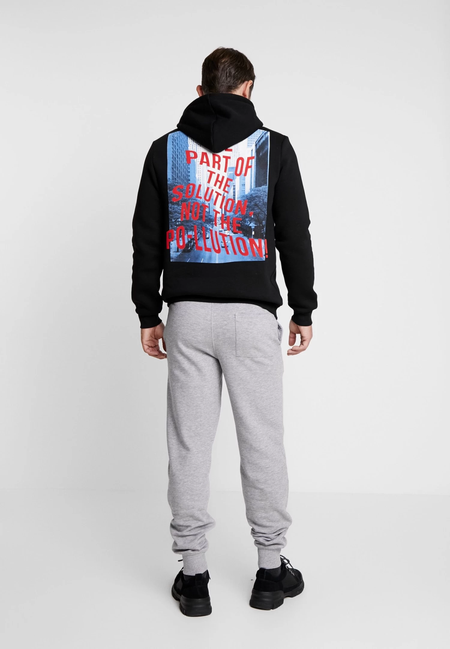 Pier One 2 Pack - Pantalones Deportivos - Black/Mottled Light Gre - Imagen 3