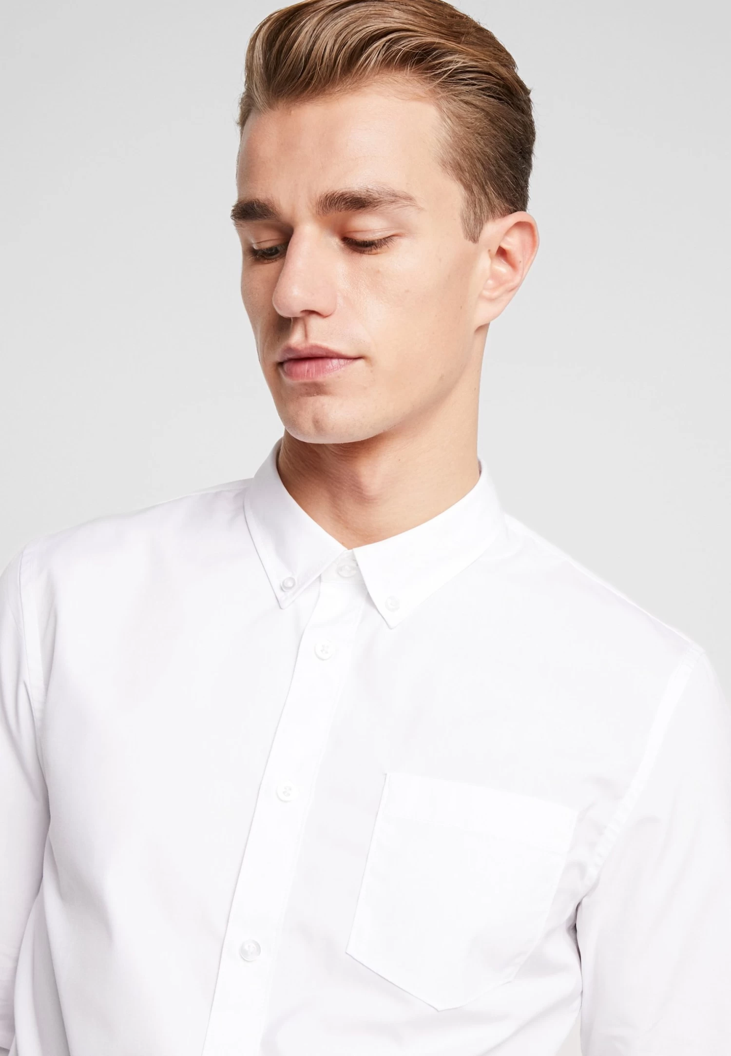 Pier One 2 Pack - Camisa Elegante - White/Light Blue - Imagen 6