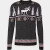Pier One Wintery Christmas Jumper- Jersey De Punto - Black