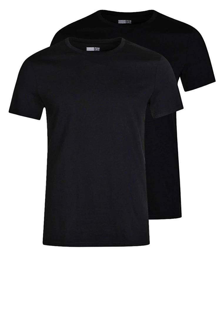 Pier One 2 Pack - Camiseta Básica - Black