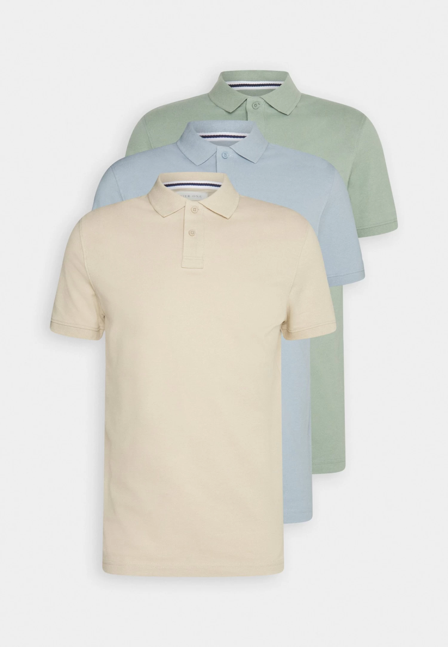Pier One 3 Pack - Polo - Mint/Tan/Light Blue - Imagen 6