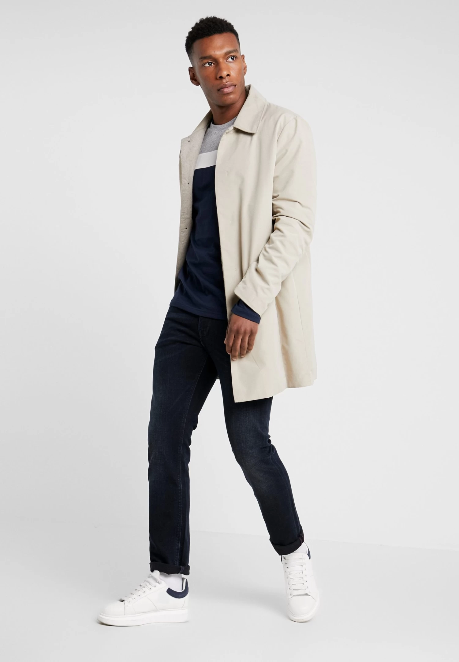 Pier One Camiseta De Manga Larga - Grey/Dark Blue - Imagen 2