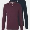 Pier One 2 Pack - Polo - Bordeaux/Dark Blue
