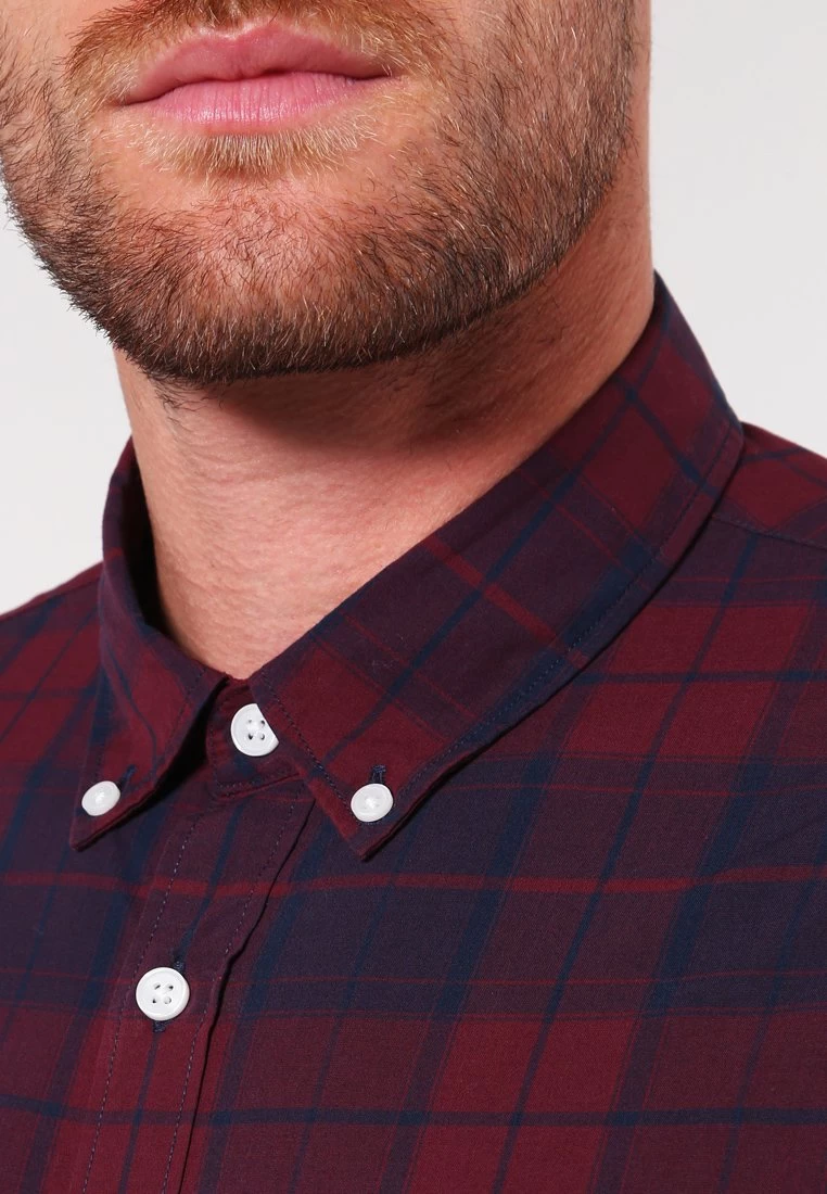 Pier One Camisa - Dark Blue/Bordeaux - Imagen 4