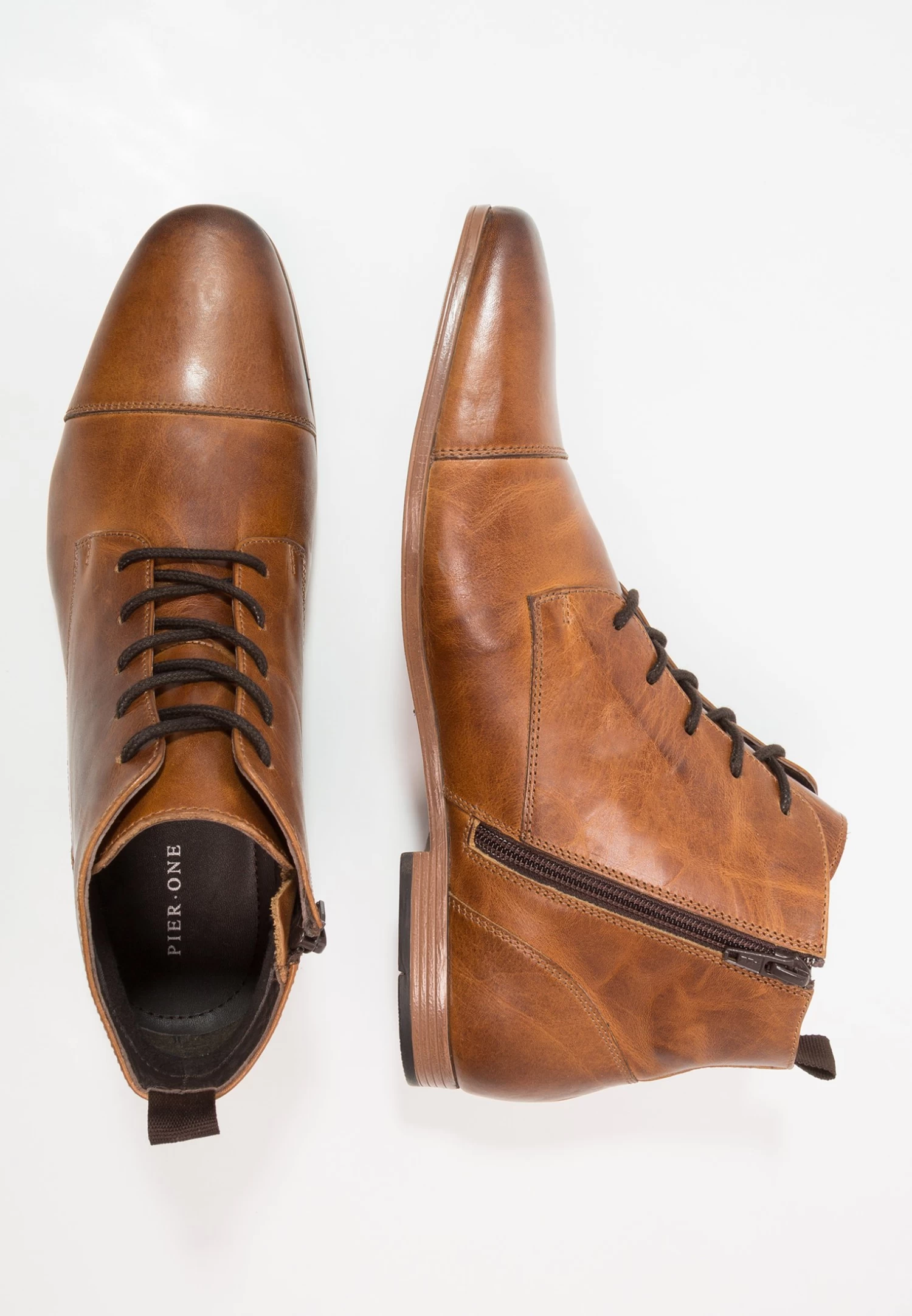 Pier One Botines Con Cordones - Cognac - Imagen 2