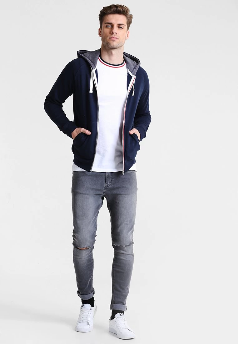 Pier One Sudadera Con Cremallera - Navy - Imagen 2