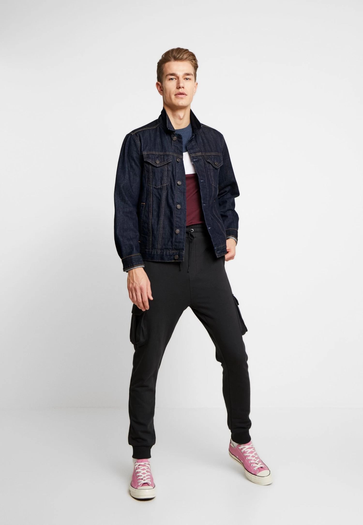 Pier One Camiseta Estampada - Bordeaux / Dark Blue - Imagen 2