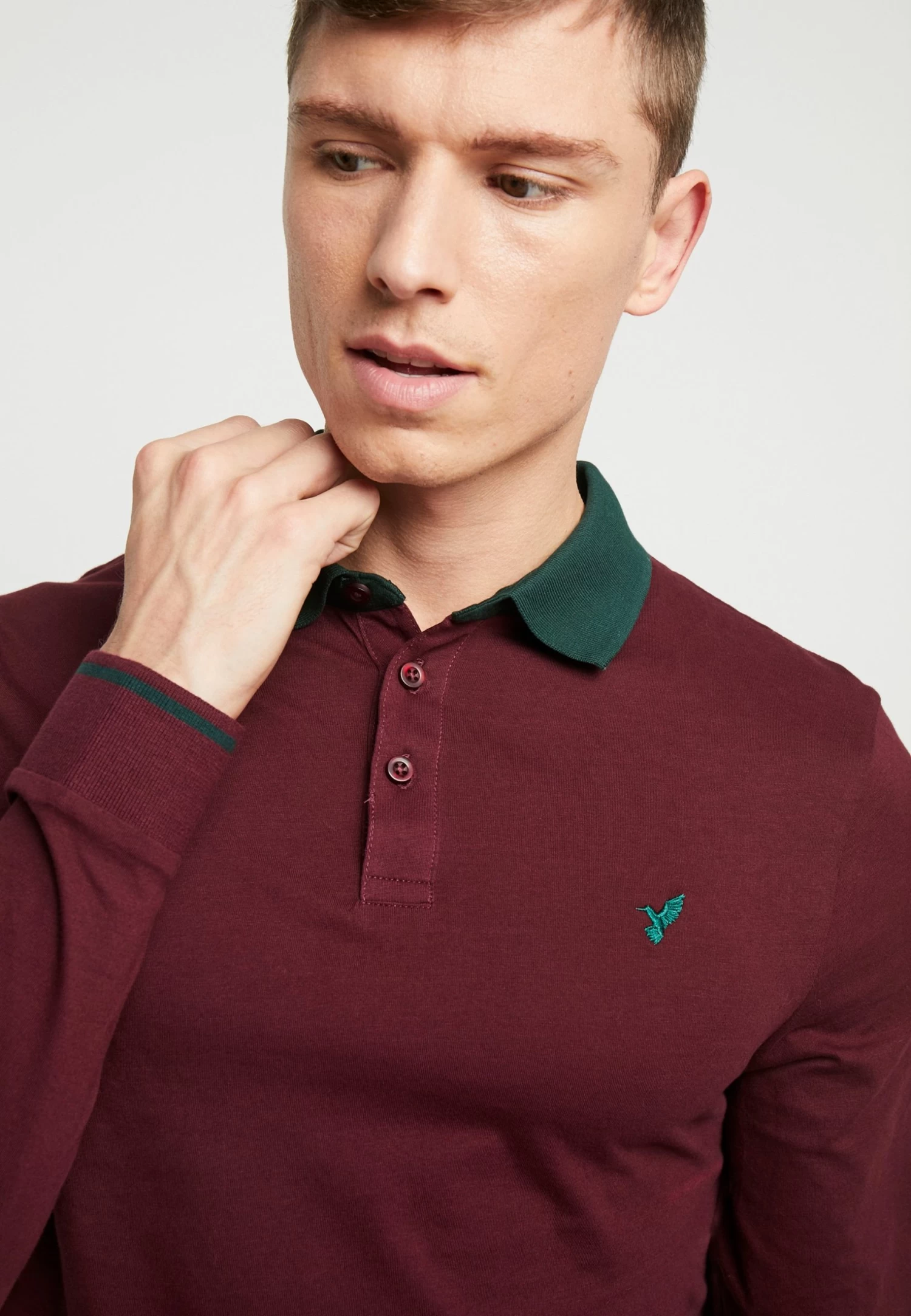 Pier One Muscle Fit - Polo - Bordeaux - Imagen 5