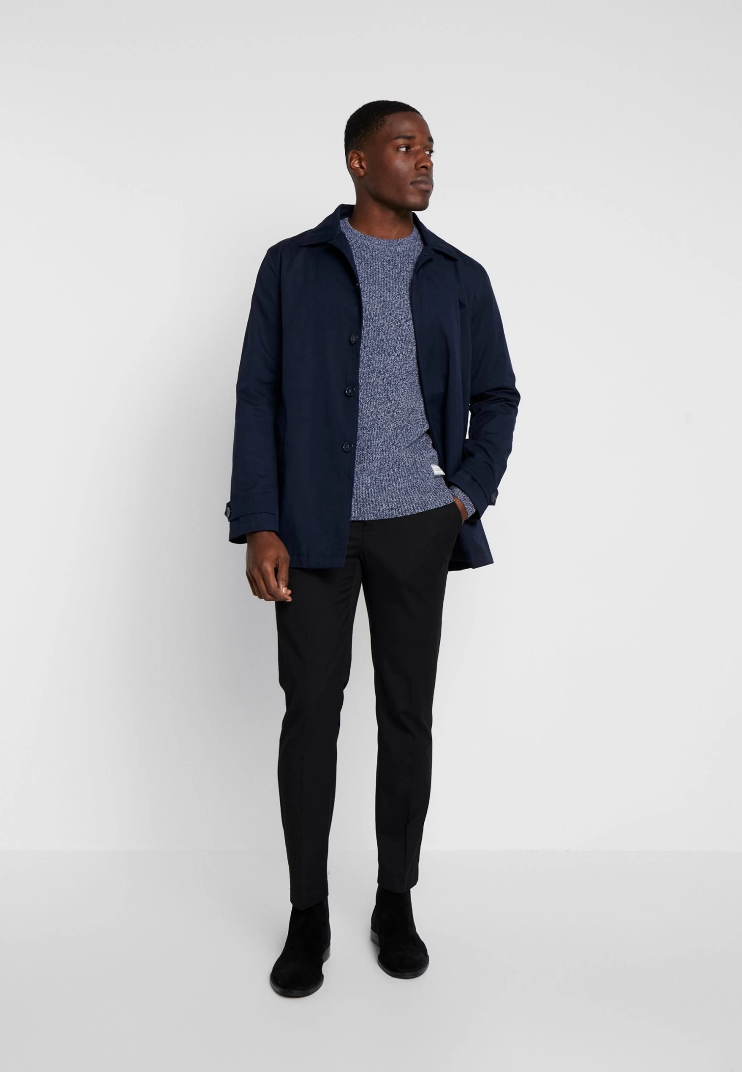 Pier One Multicolour Half Cardigan Jumper - Jersey De Punto - Mottled Blue - Imagen 2