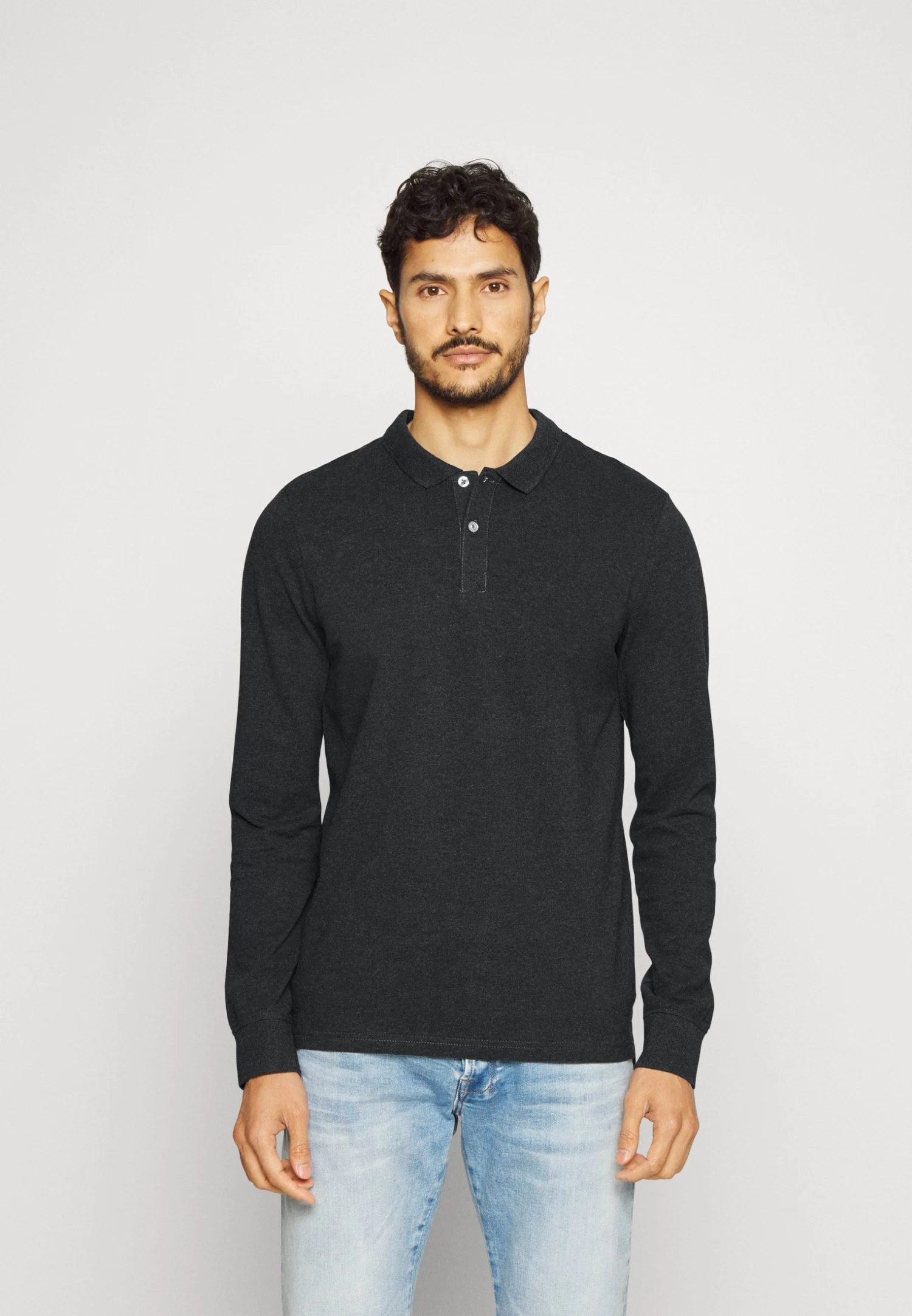 Pier One Long Sleeve 2 Pack- Polo - Dark Grey/Khaki - Imagen 4