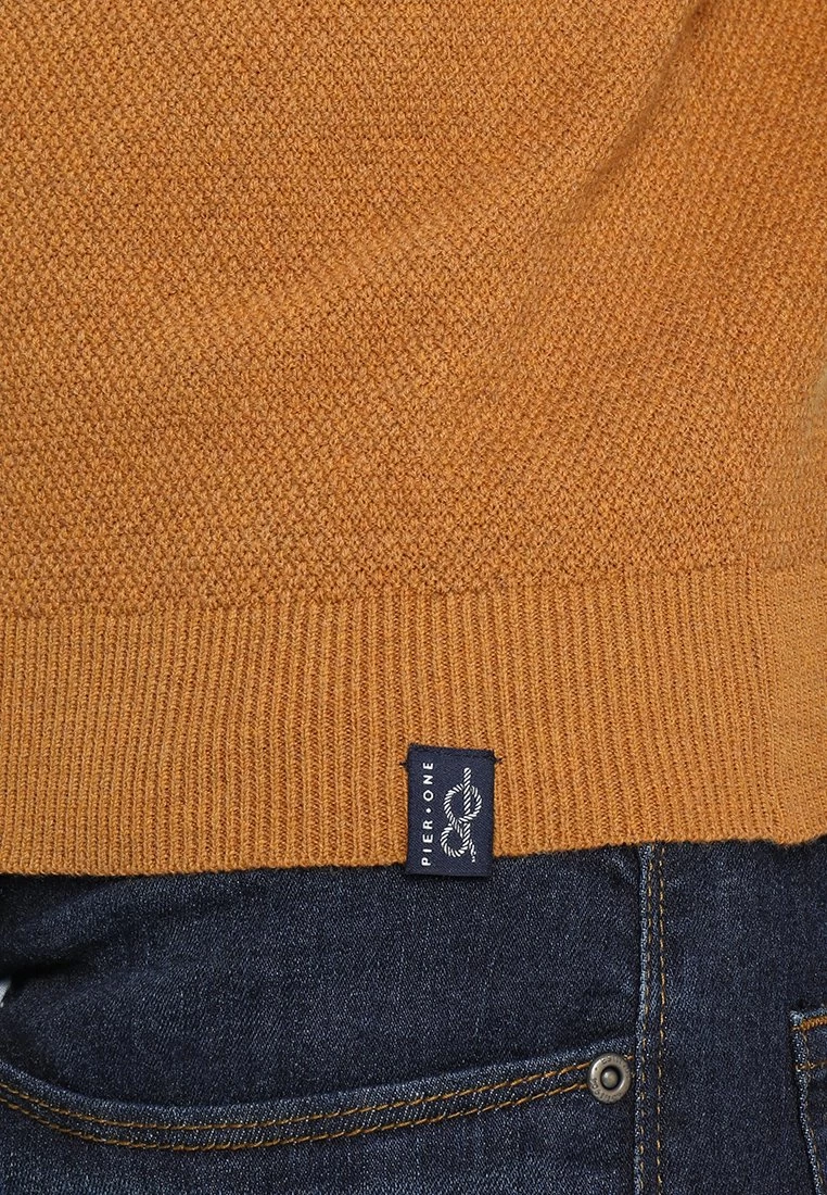 Pier One Jersey De Punto - Mottled Dark Yellow - Imagen 6