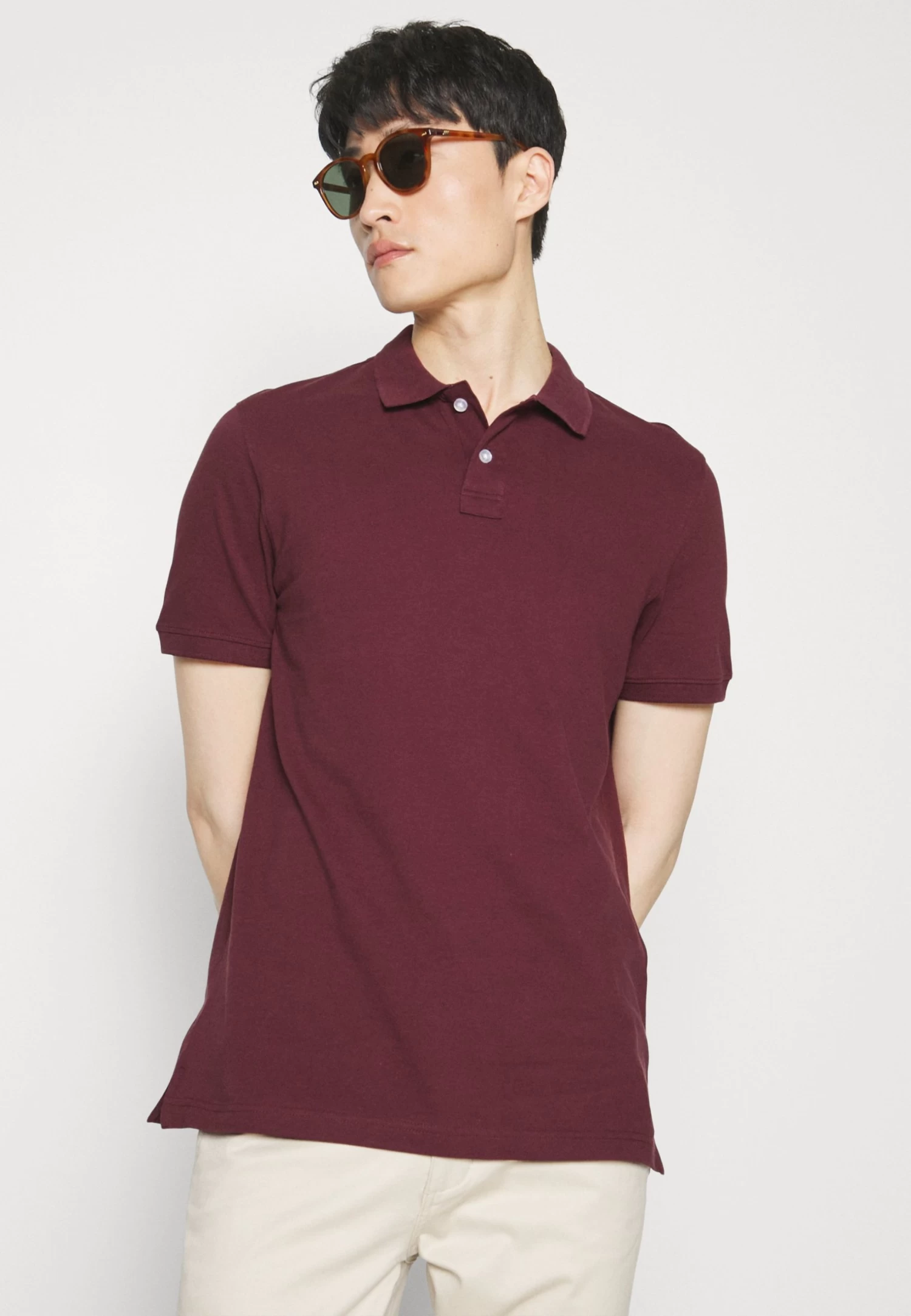 Pier One Basic - Polo - Bordeaux - Imagen 4