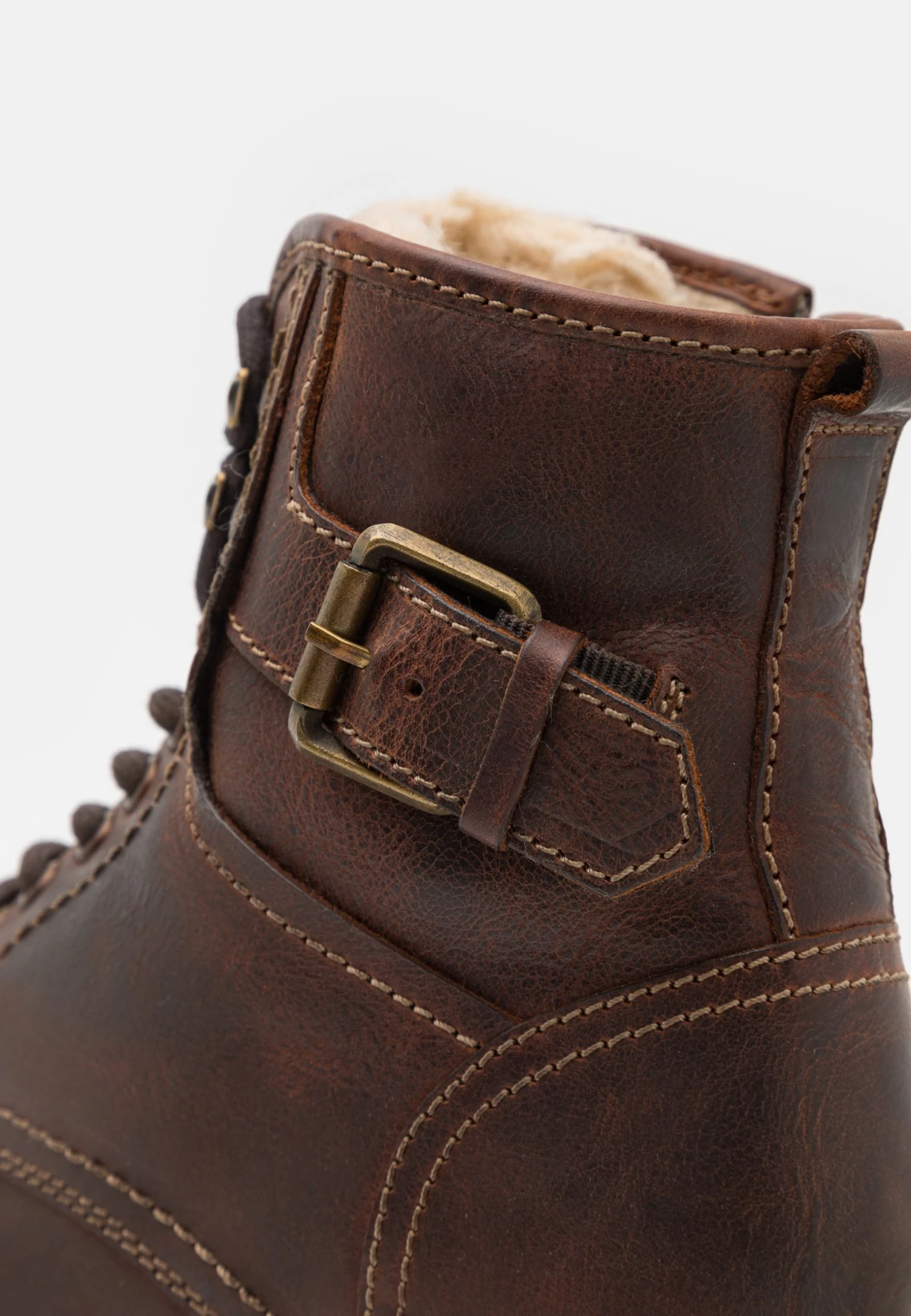 Pier One Leather - Botines Con Cordones - Brown - Imagen 6