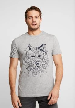 Pier One Camiseta Estampada - Mottled Grey