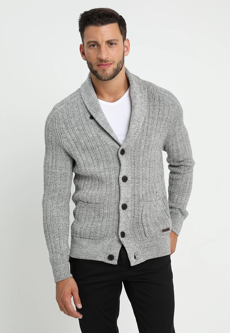 Pier One Chaqueta De Punto - Mottled Dark Grey