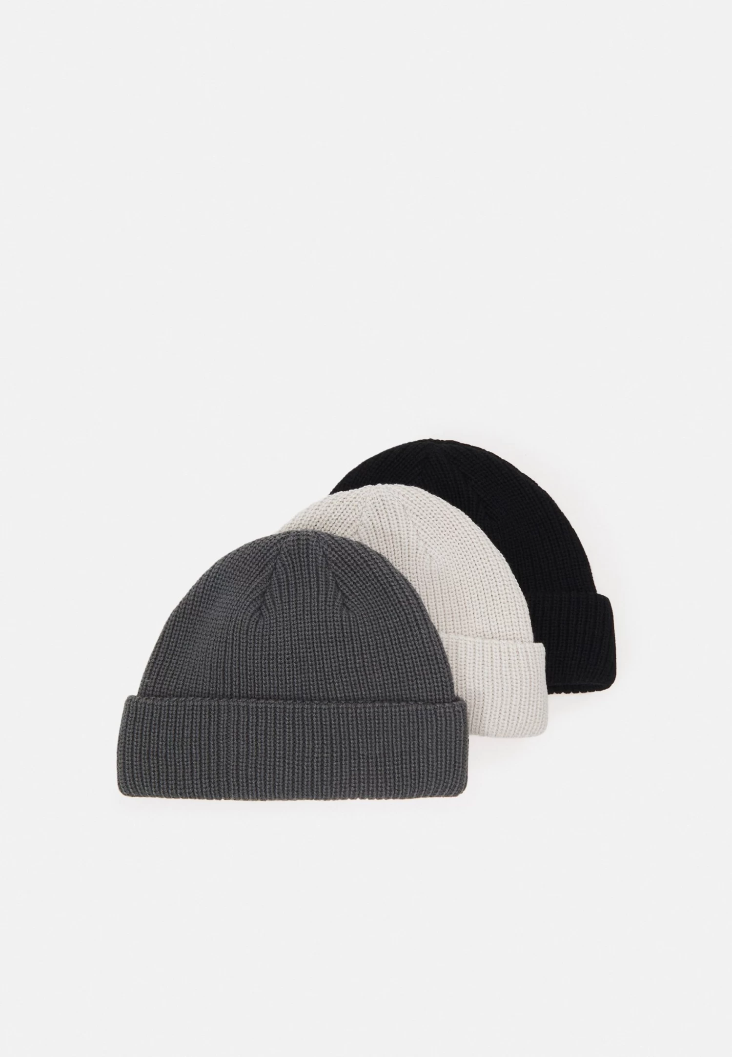 Pier One Unisex 3 Pack - Gorro - Black/Dark Grey/Off-White/