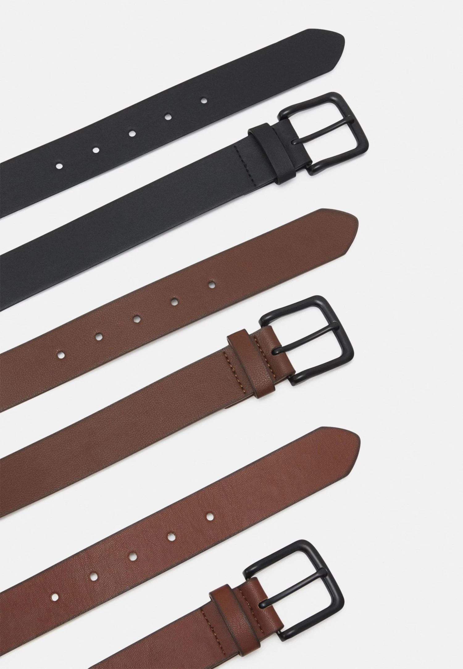 Pier One 3 Pack Unisex - Cinturón - Black/Brown /Cognac - Imagen 2