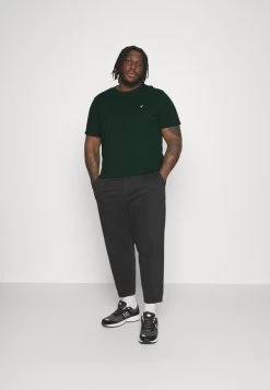 Pier One 5 Pack - Camiseta Básica - Dark Green/Beige/Light Blue