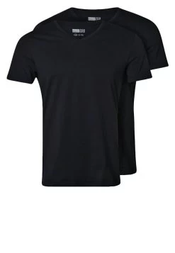 Pier One 2 Pack - Camiseta Básica - Black