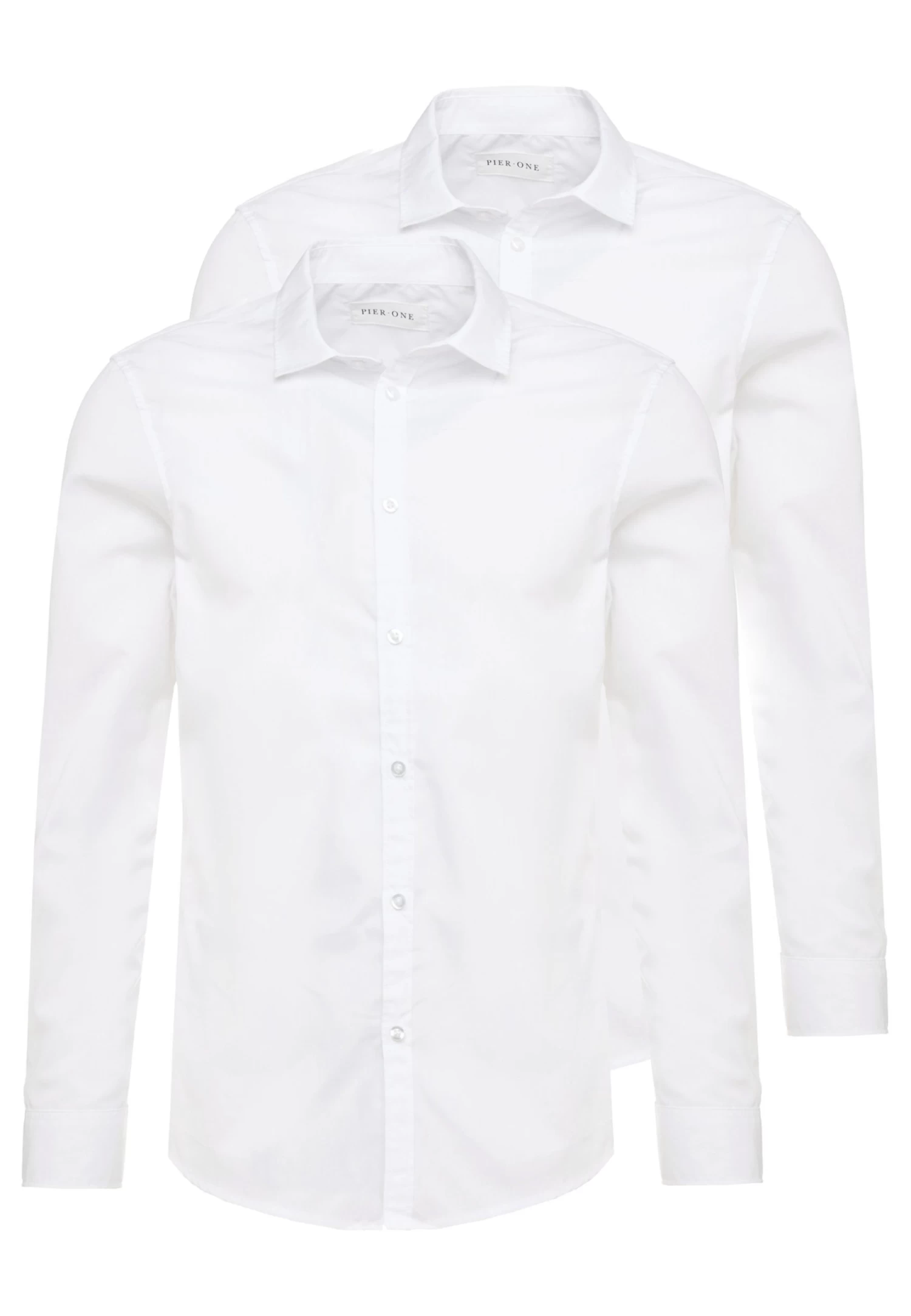 Pier One 2 Pack - Camisa Elegante - White - Imagen 5