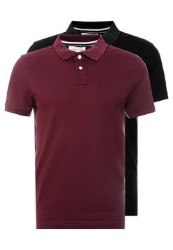 Pier One 2 Pack - Polo - Bordeaux/Black