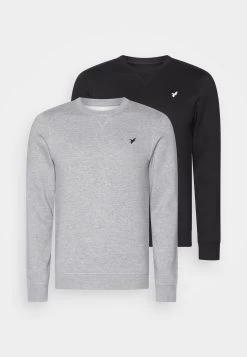 Pier One Sudadera - Black/Mottled Grey