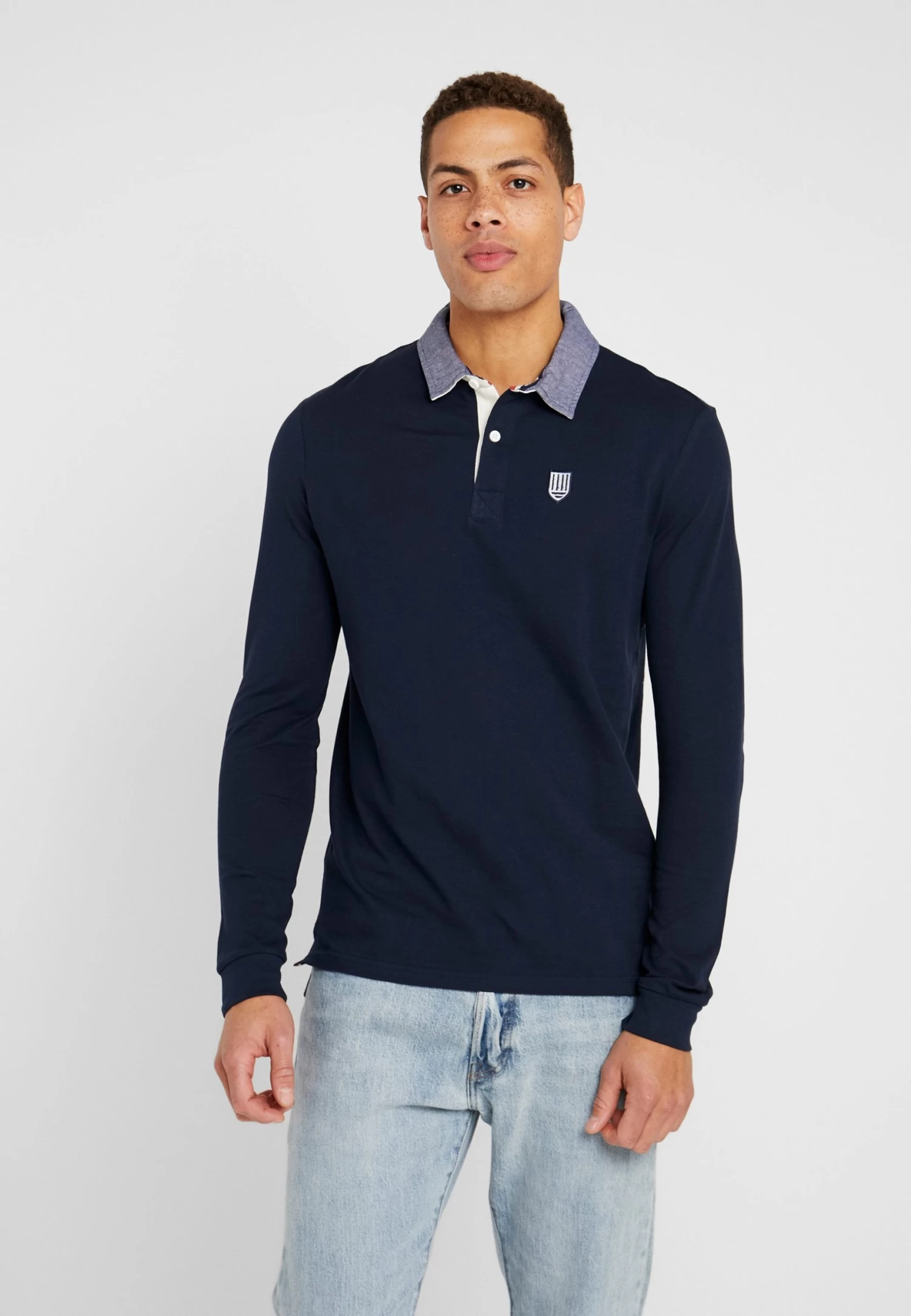 Pier One Collar Rugby - Polo - Dark Blue