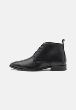 Pier One Leather - Botines Con Cordones - Black