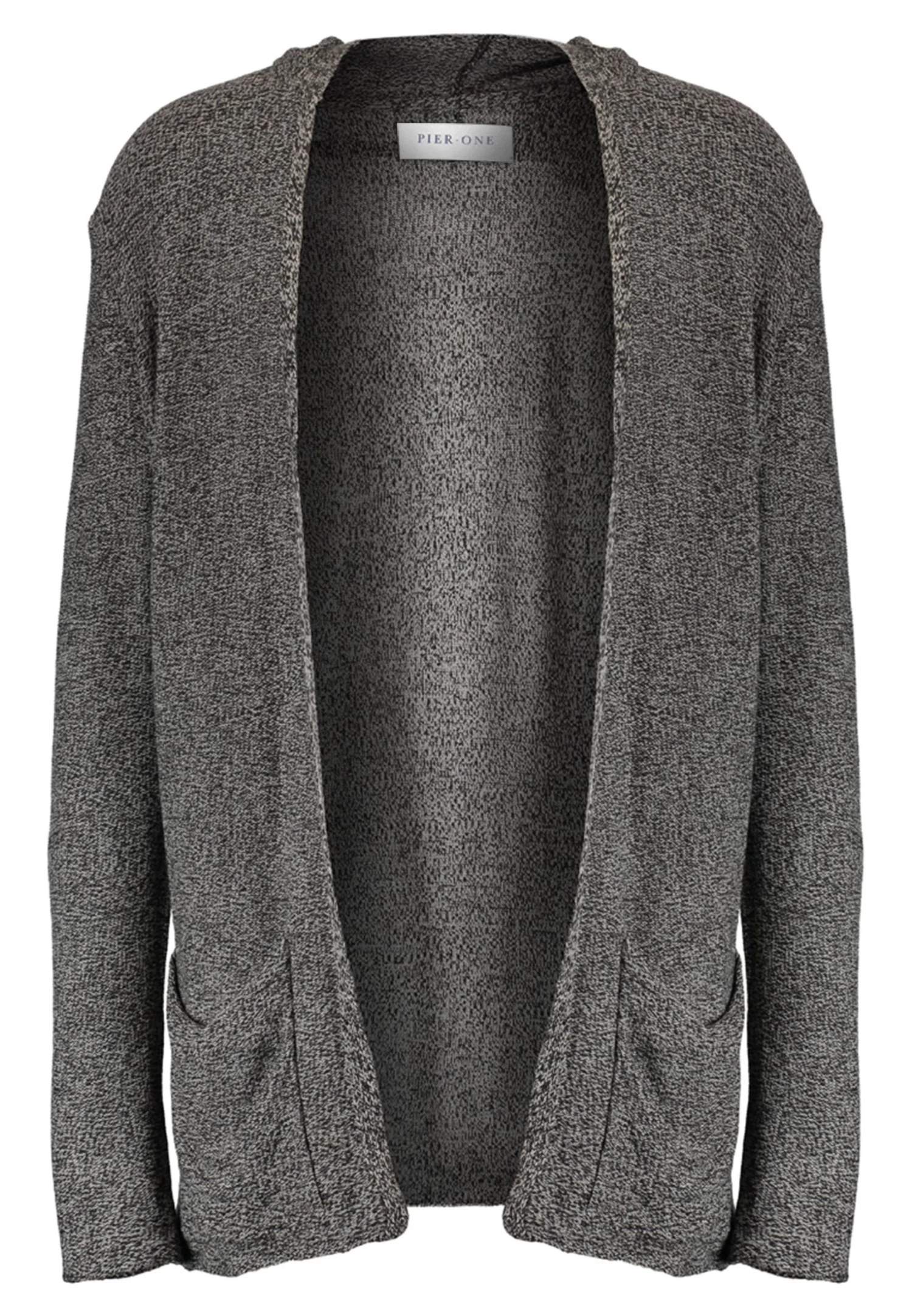 Pier One Chaqueta De Punto - Light Grey/Black - Imagen 5