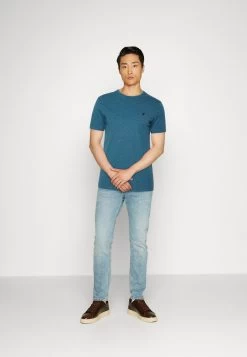 Pier One 5 Pack - Camiseta Básica - Mottled Blue/Light Green/Off-White