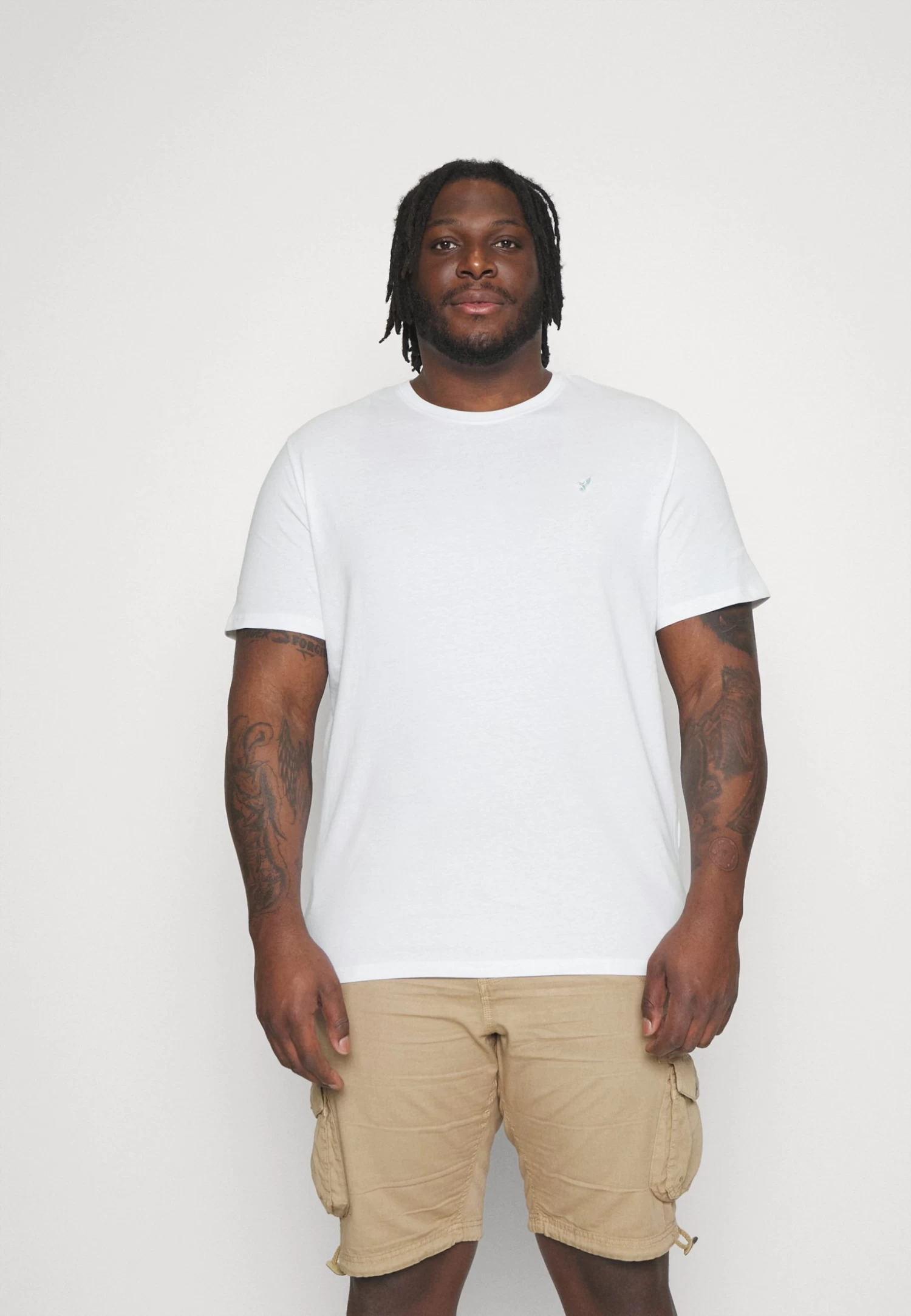 Pier One 5 Pack - Camiseta Básica - White/Mottled Dark Grey/Bordeaux - Imagen 2