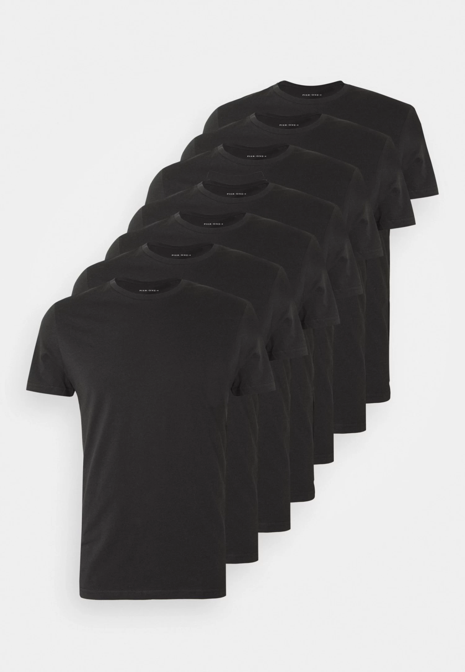 Pier One 7 Pack - Camiseta Básica - Black
