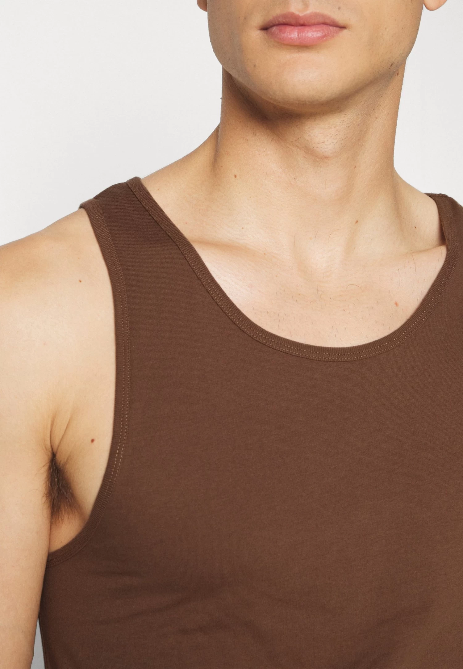 Pier One 3Pck Skin Tone Rib Vest- Camiseta Interior - Brown - Imagen 5