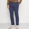 Pier One Belted - Pantalones Chinos - Dark Blue