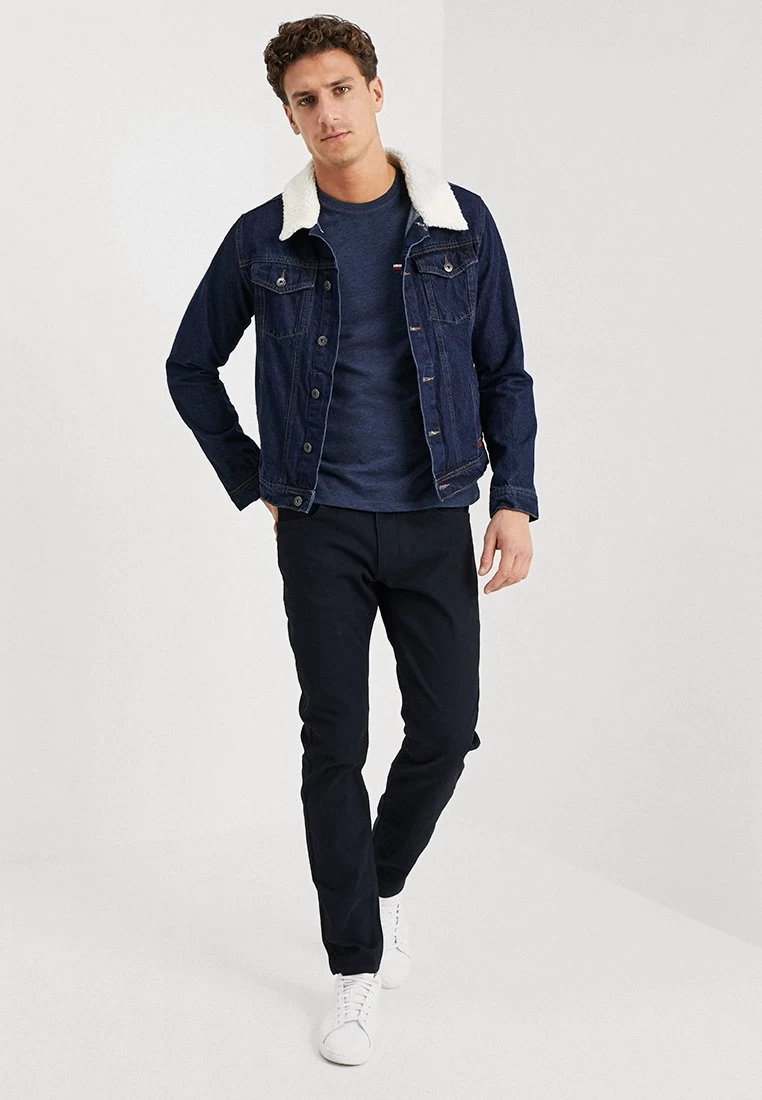 Pier One Camiseta Básica - Mottled Dark Blue - Imagen 2