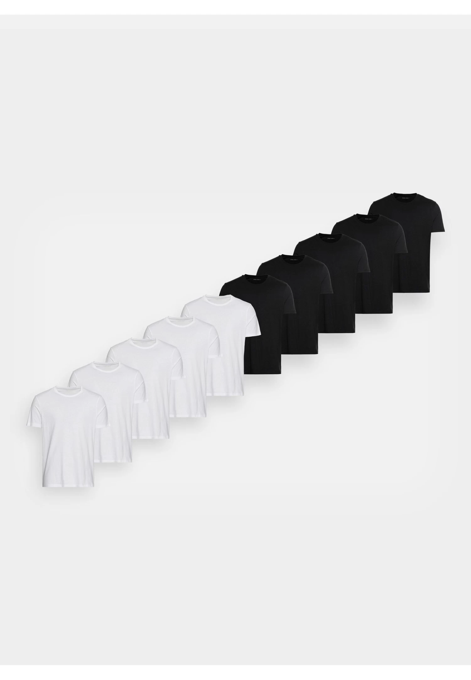 Pier One 10 Pack - Camiseta Básica - White/Black - Imagen 5