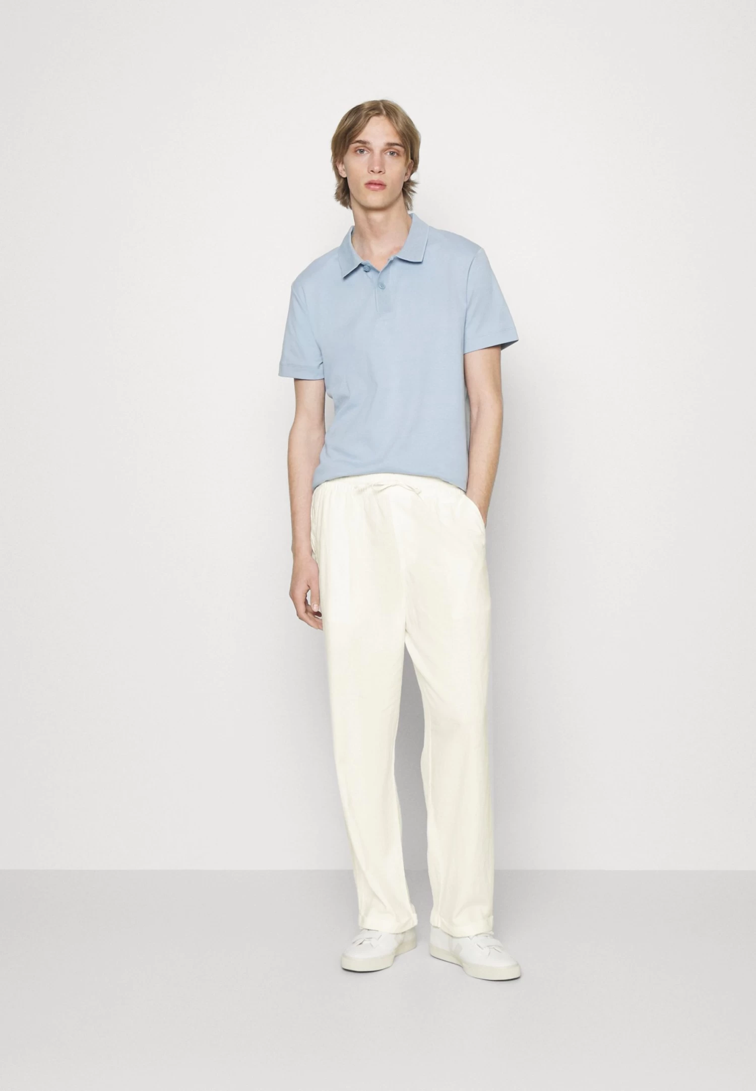 Pier One Drawcord Trousers Linen Blend - Pantalones - White - Imagen 2