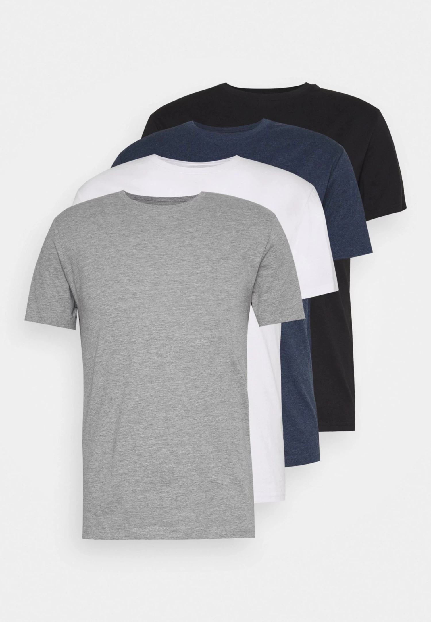 Pier One 4 Pack - Camiseta Básica - Black/White/Blue - Imagen 4
