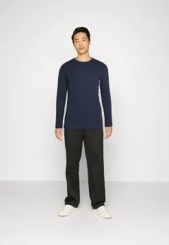 Pier One Camiseta De Manga Larga - Light Green/Beige/Dark Blue