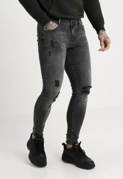 Pier One Vaqueros Pitillo - Black Denim