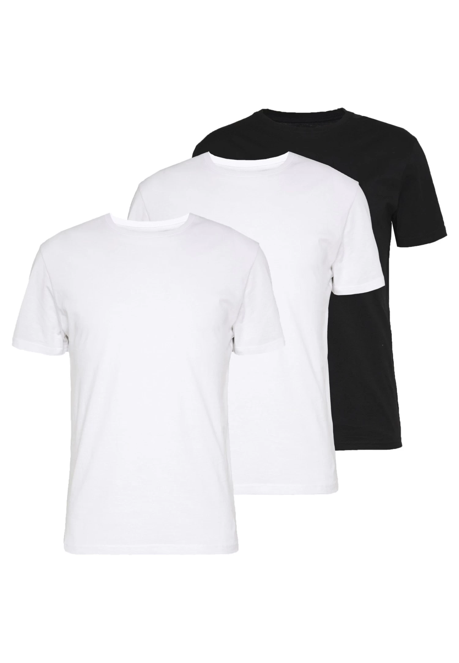 Pier One 3 Pack - Camiseta Básica -Black/ White