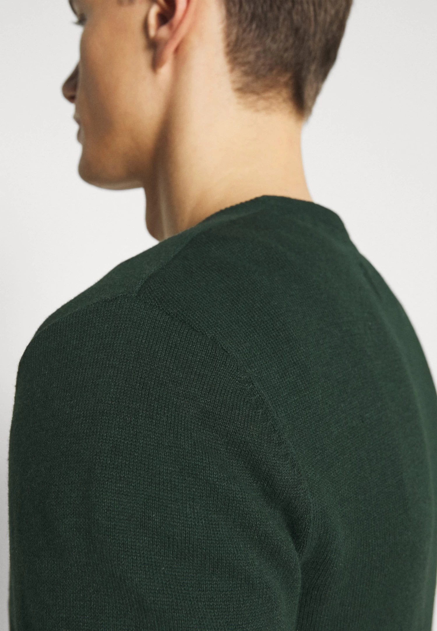 Pier One Basic Crewneck - Jersey De Punto - Mottled Dark Green - Imagen 5