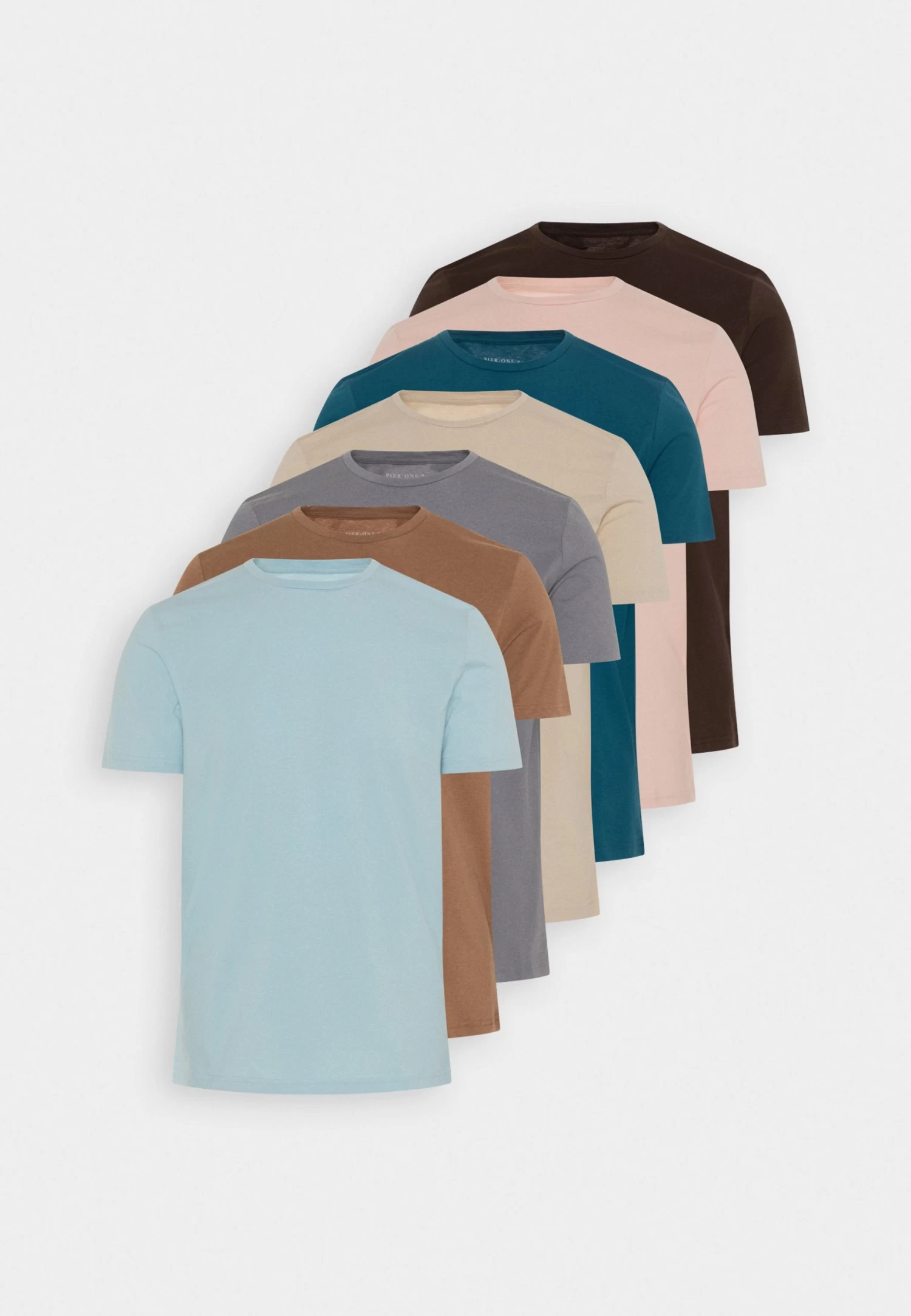 Pier One 7 Pack - Camiseta Básica - Red/Silver/Royal Blue - Imagen 10