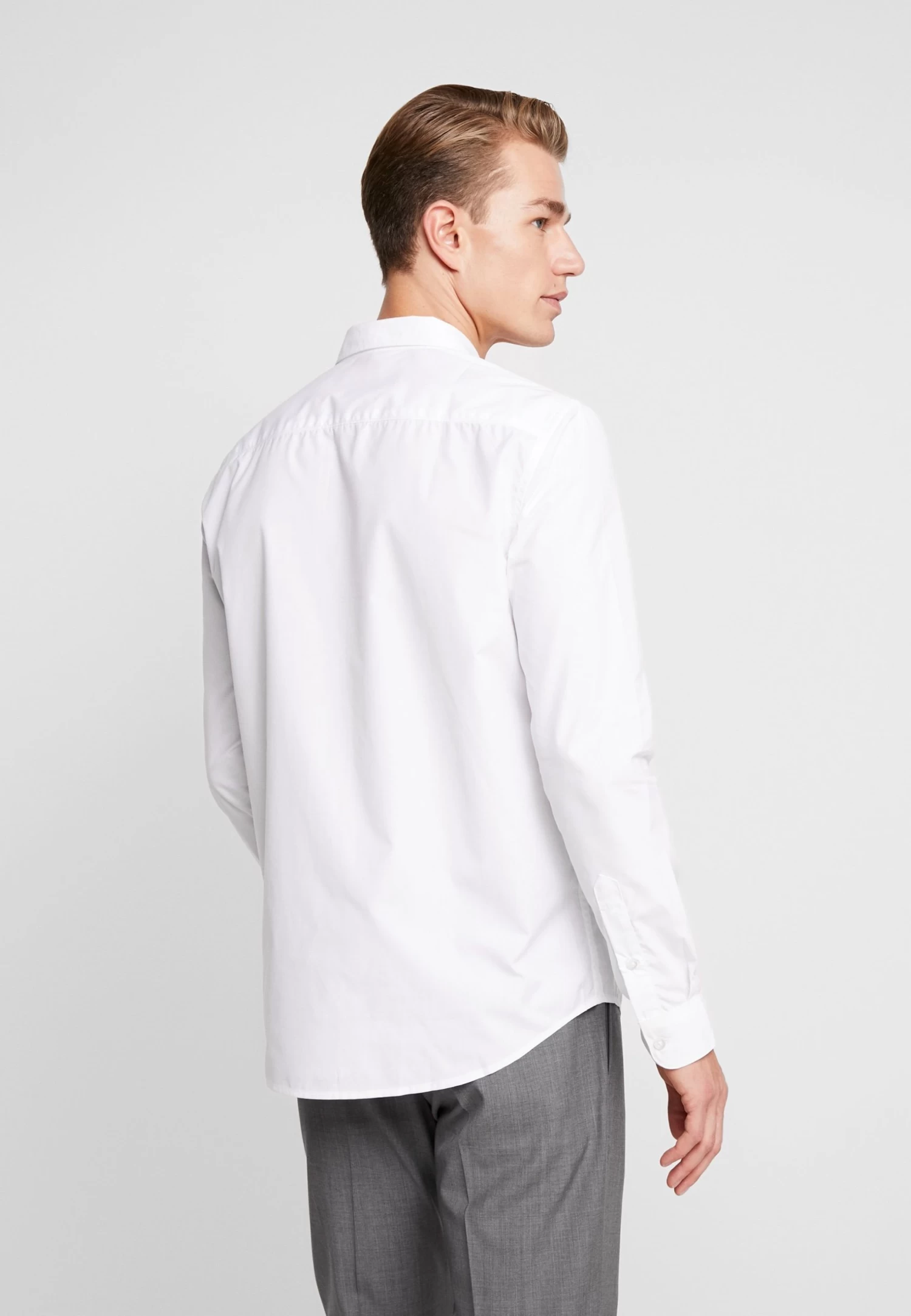 Pier One 2 Pack - Camisa Elegante - White/Light Blue - Imagen 3