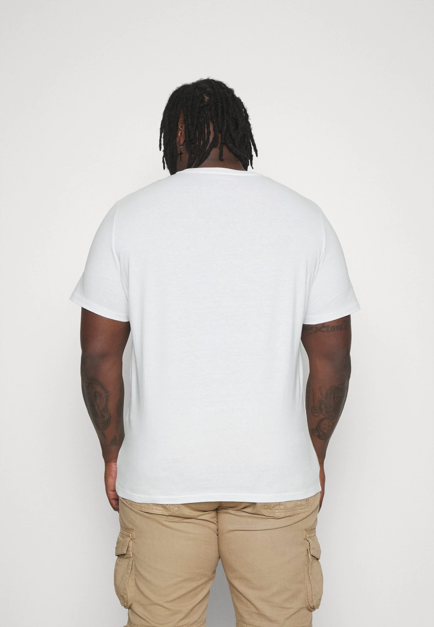 Pier One 5 Pack - Camiseta Básica - White/Mottled Dark Grey/Bordeaux - Imagen 3