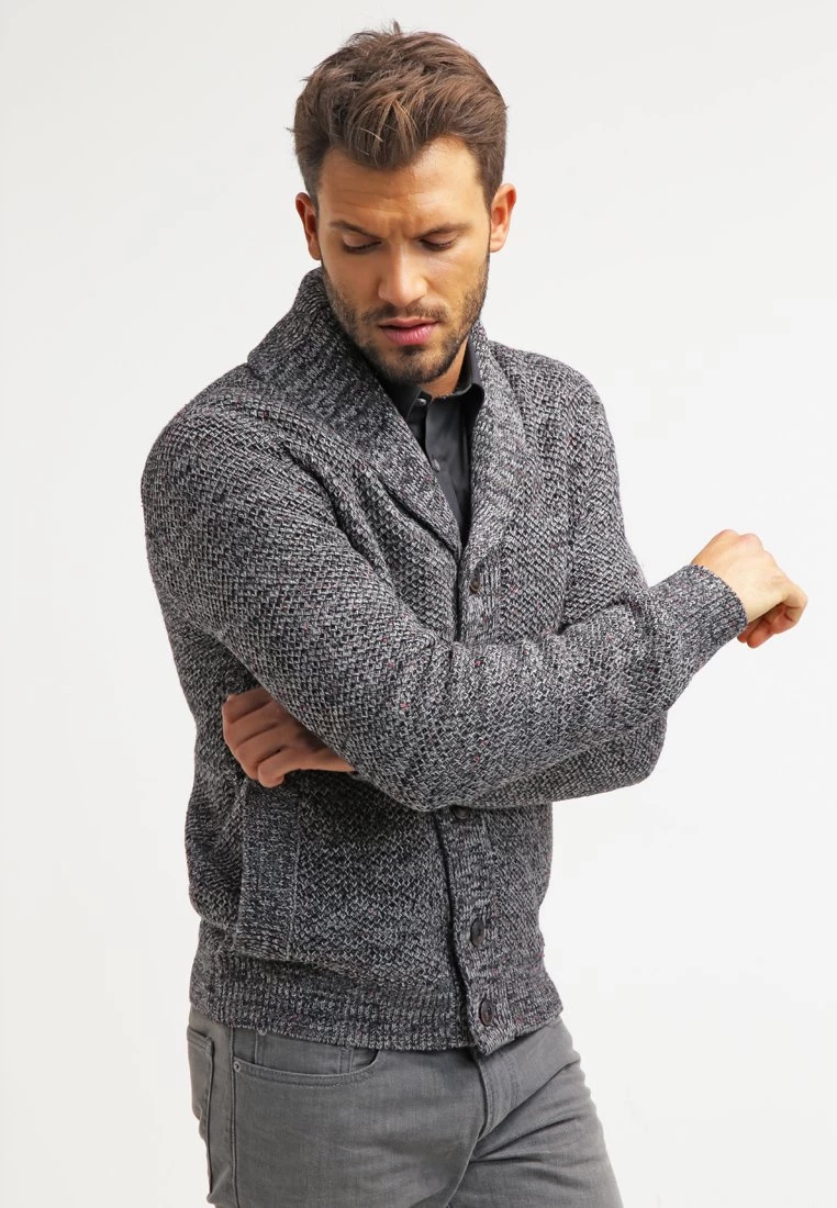 Pier One Chaqueta De Punto - Dark Grey Melange