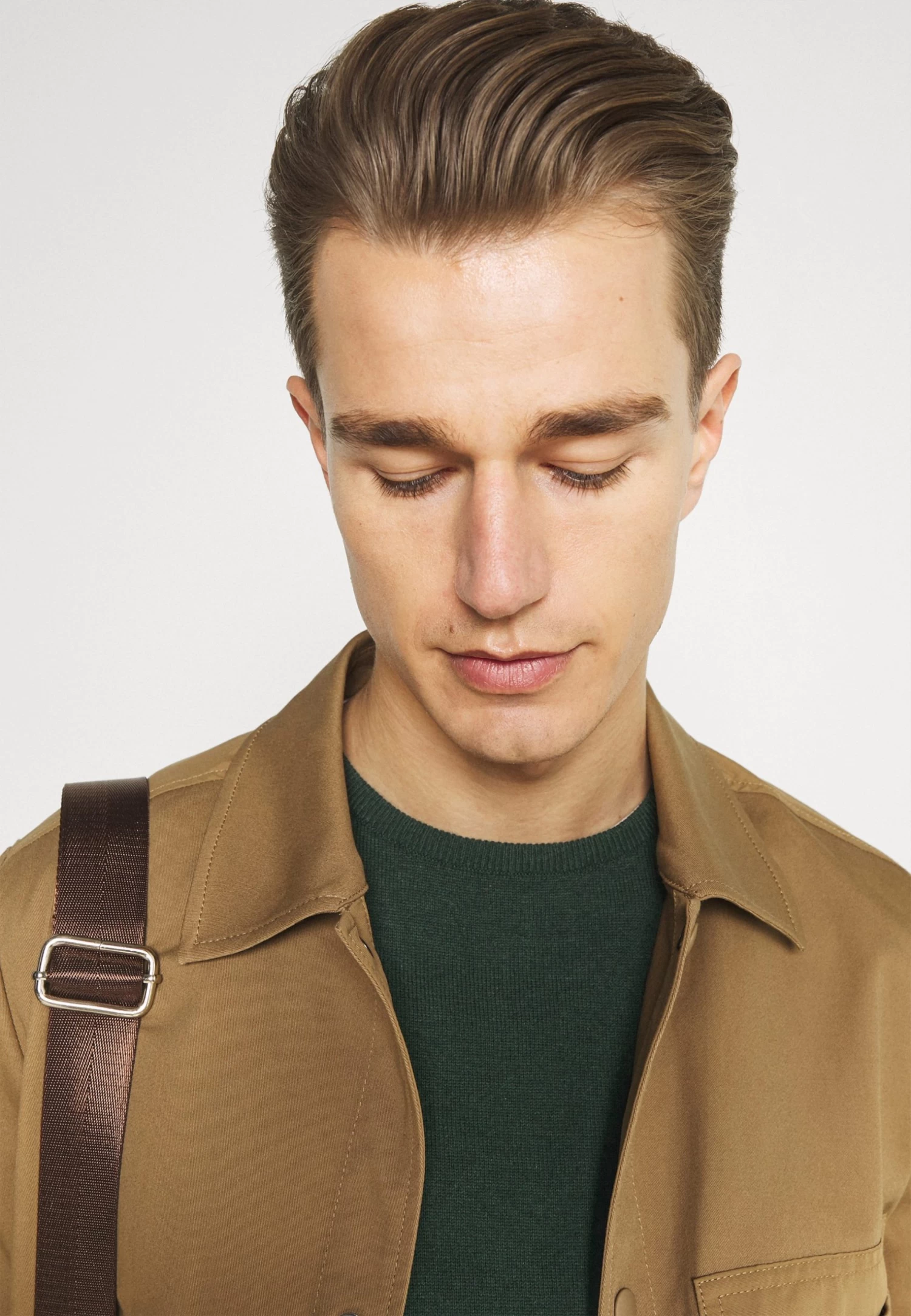 Pier One Basic Crewneck - Jersey De Punto - Mottled Dark Green - Imagen 4